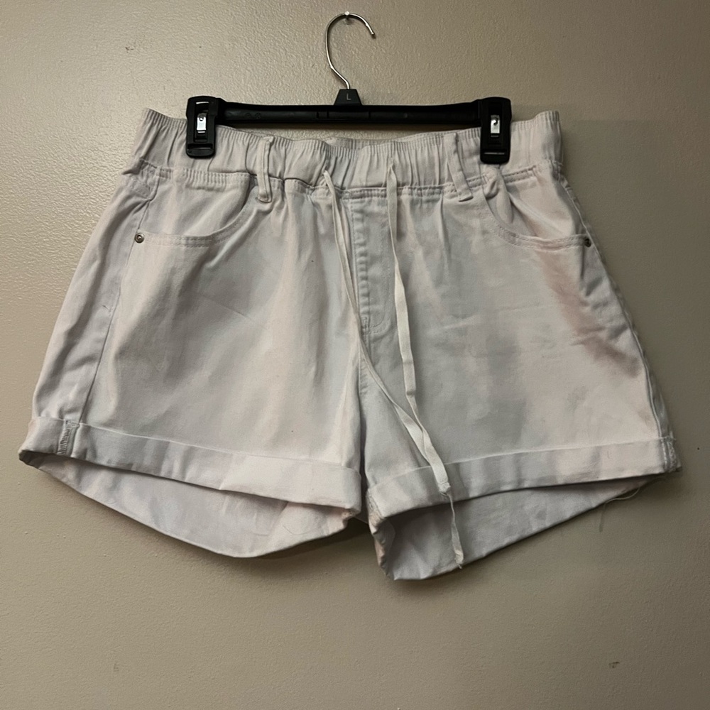 White, XL, jean shorts